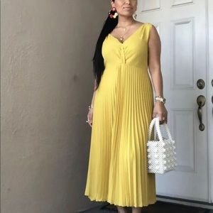 Vince Pleated Twist Front Dress